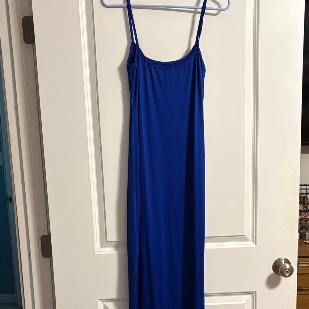 SHEIN Blue Spaghetti Strap Maxi Dress